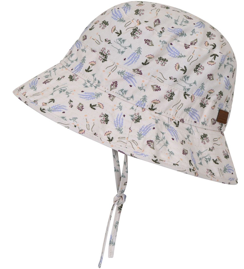 Melton Bøllehat - UV50+ - Off White m. Print