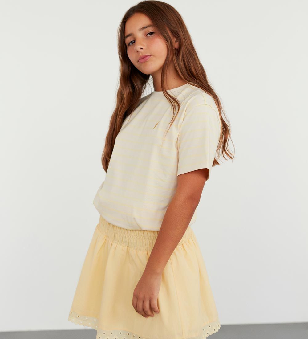 Sofie Schnoor Girls T-shirt m. Striber - Light Yellow