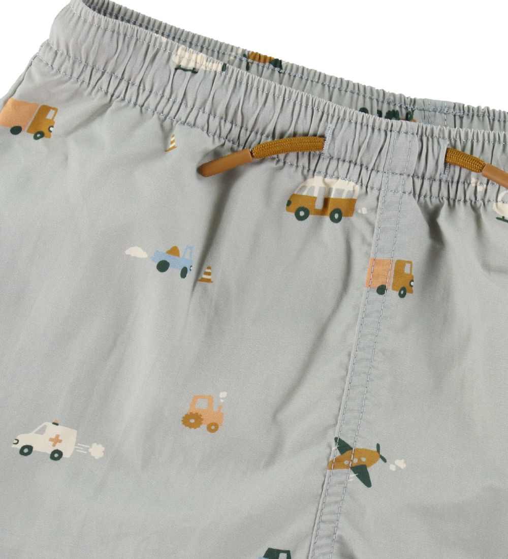 Liewood Badeshorts - UV40+ - Duke - Vehicles/Dove Blue
