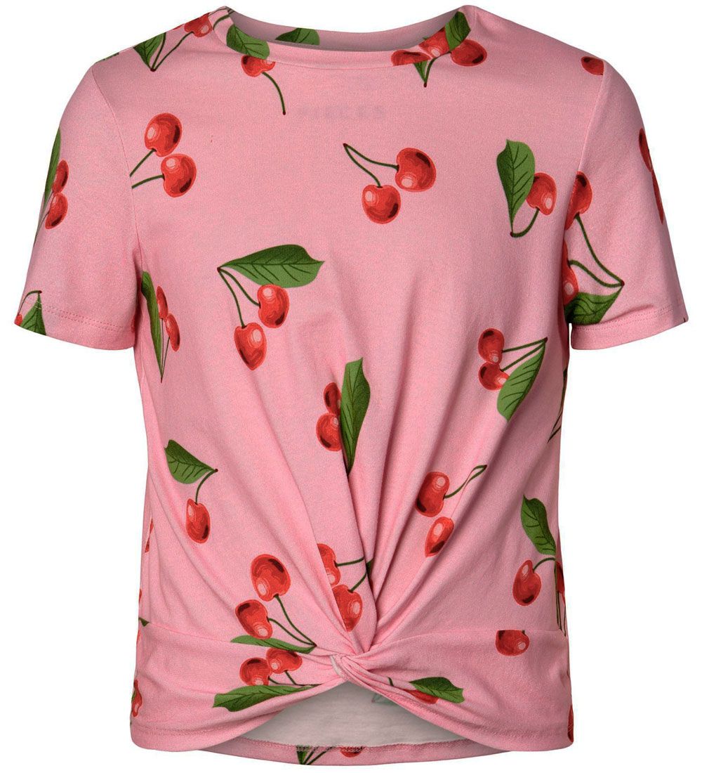 Pieces Kids T-shirt - PkLima - Prism Pink/Cherrys