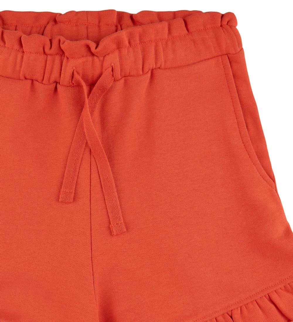 Soft Gallery Sweatshorts - SgHeidi - Scarlet Ibis m. Flæser
