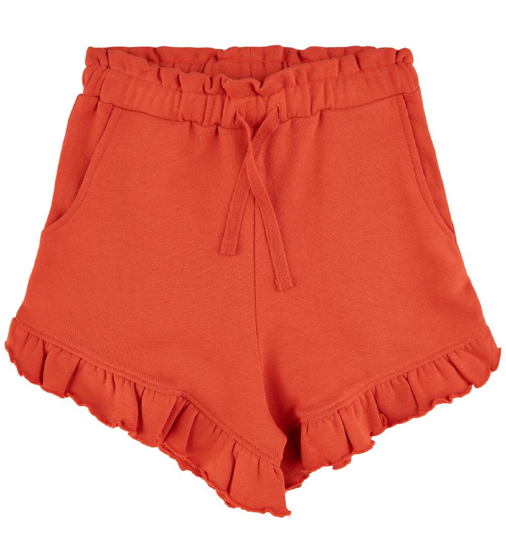 Soft Gallery Sweatshorts - SgHeidi - Scarlet Ibis m. Flæser