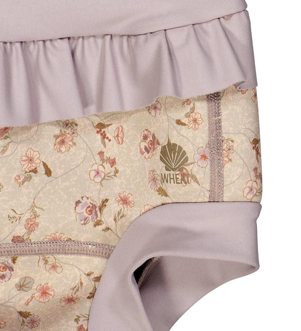 Wheat Blebadebukser - Neoprene - Purple Poppy Flowers