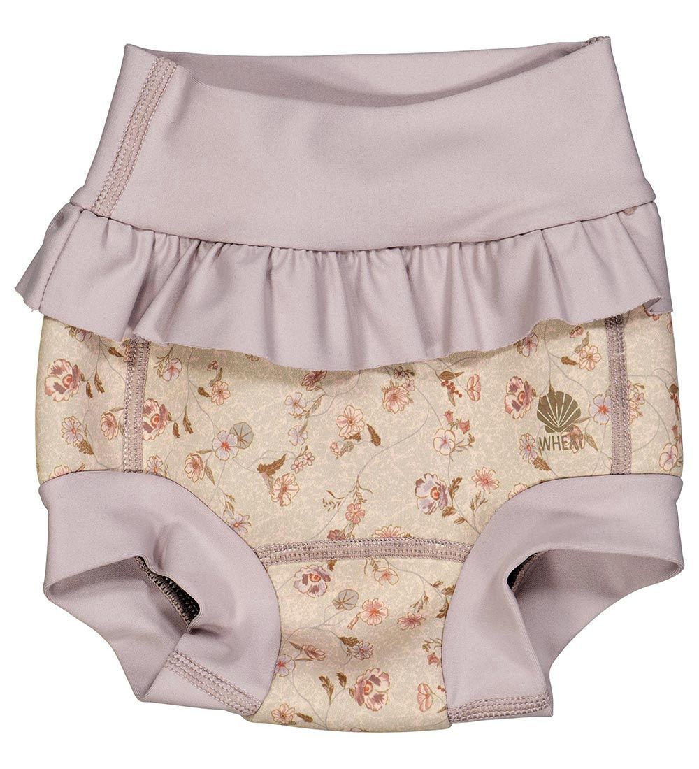 Wheat Blebadebukser - Neoprene - Purple Poppy Flowers