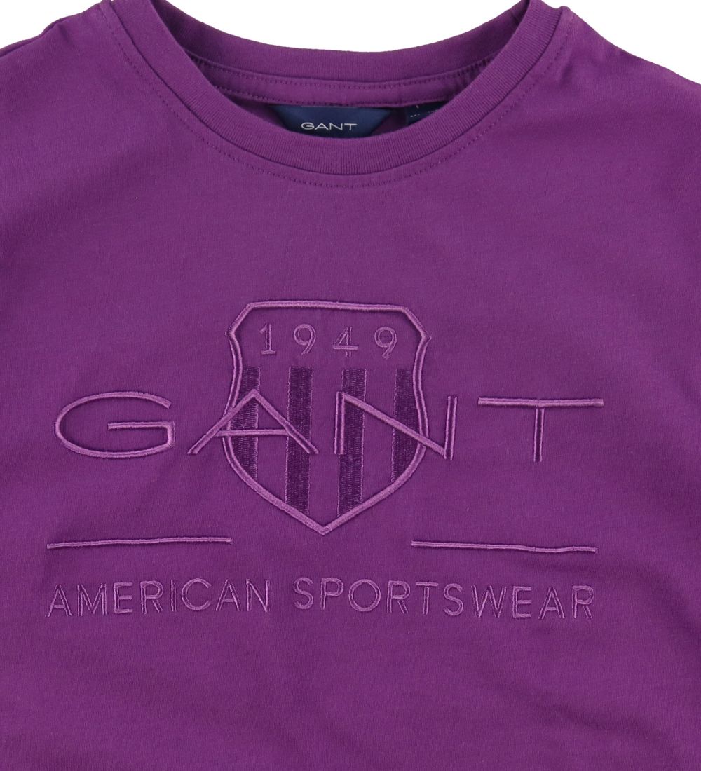 GANT T-shirt - Tonal - Dark Violet