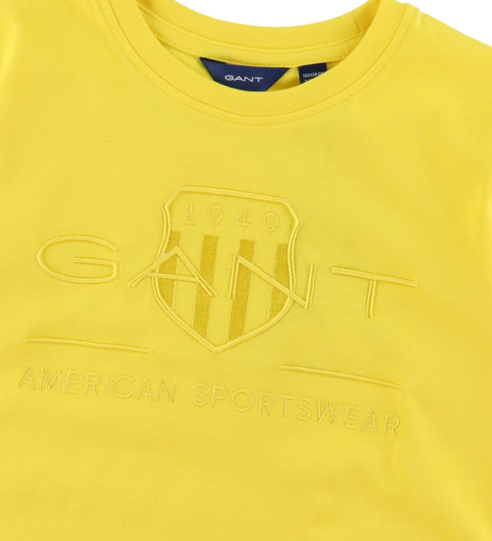 GANT T-shirt - Tonal - Sun Yellow