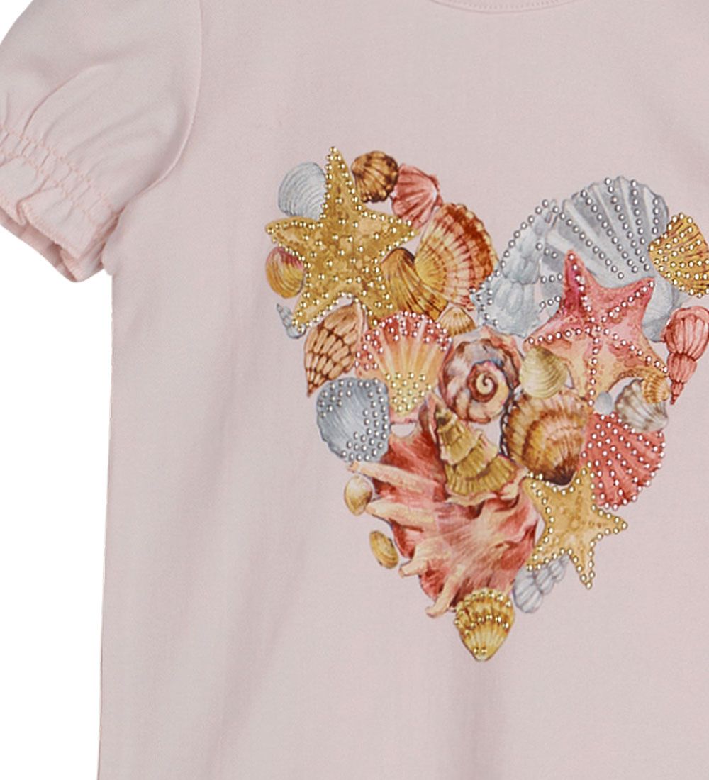 Hust and Claire T-shirt - Ayla - Lyserød m. Muslinger