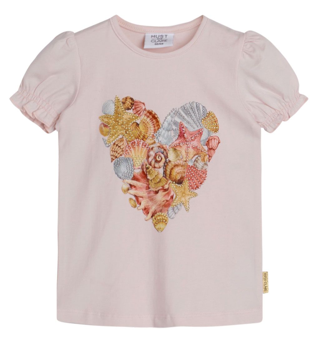 Hust and Claire T-shirt - Ayla - Lyserød m. Muslinger