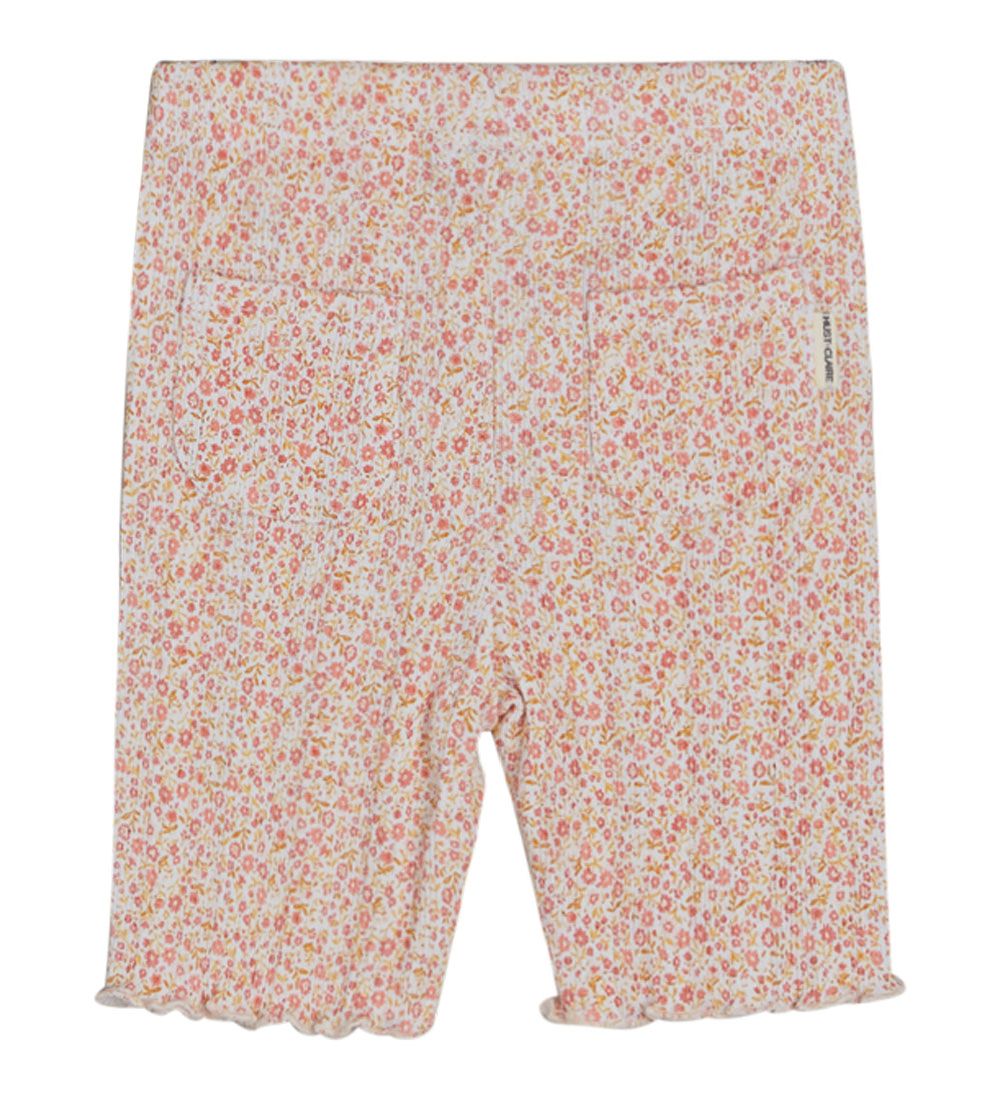 Hust and Claire Shorts - Rib - Lilina - Hvid m. Blomster