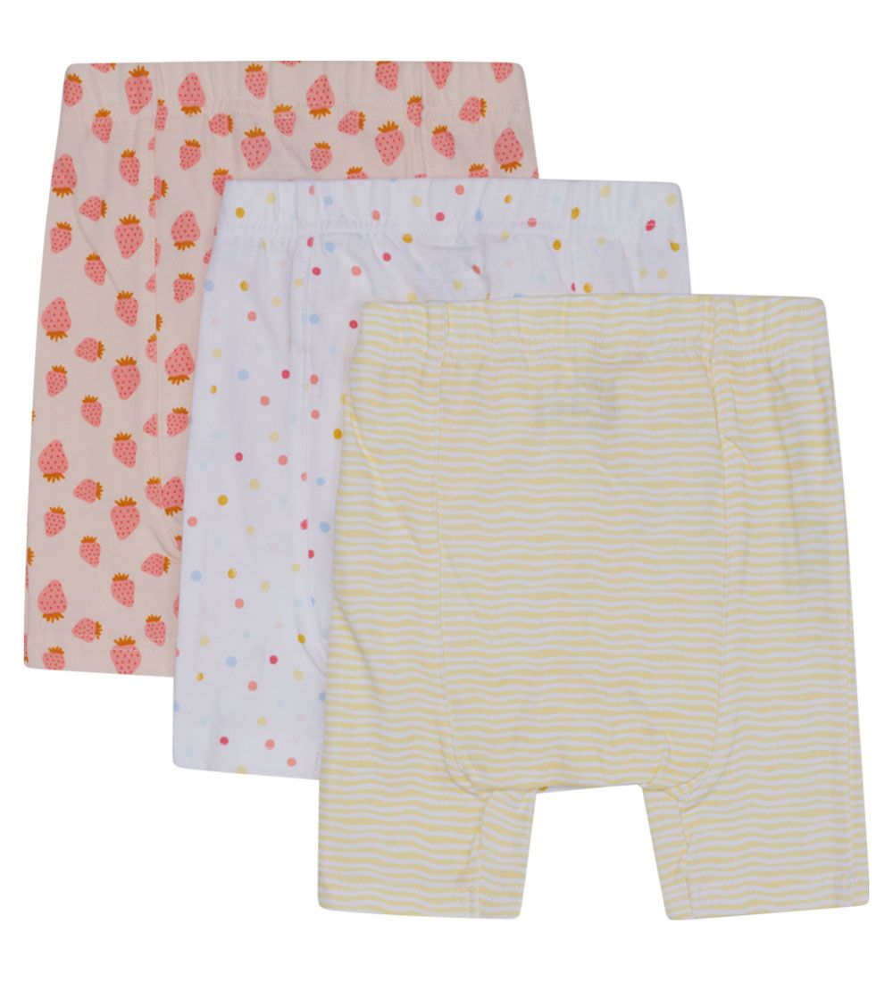 Hust and Claire Leggings - 3-pak - Labika - Hvid/Lyserød/Gul