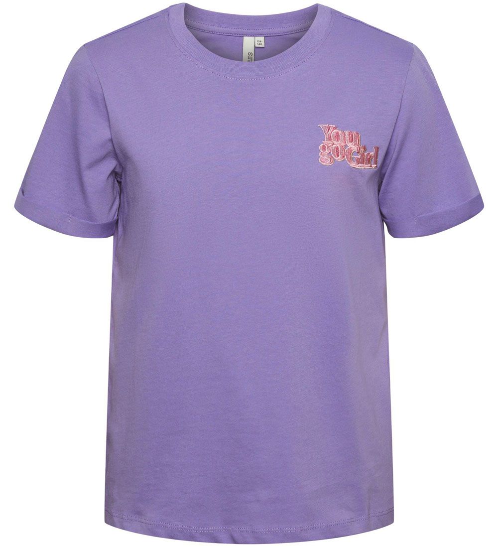 Pieces Kids T-shirt - PkRia - Paisley Purple/You Go Girl