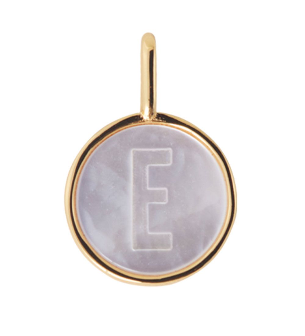 Design Letters Vedhæng Til Halskæde - E - Pearl Gold