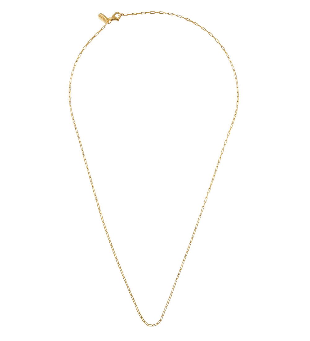 Design Letters Halskæde - Square Link - 60 cm - 18K Guldbelagt