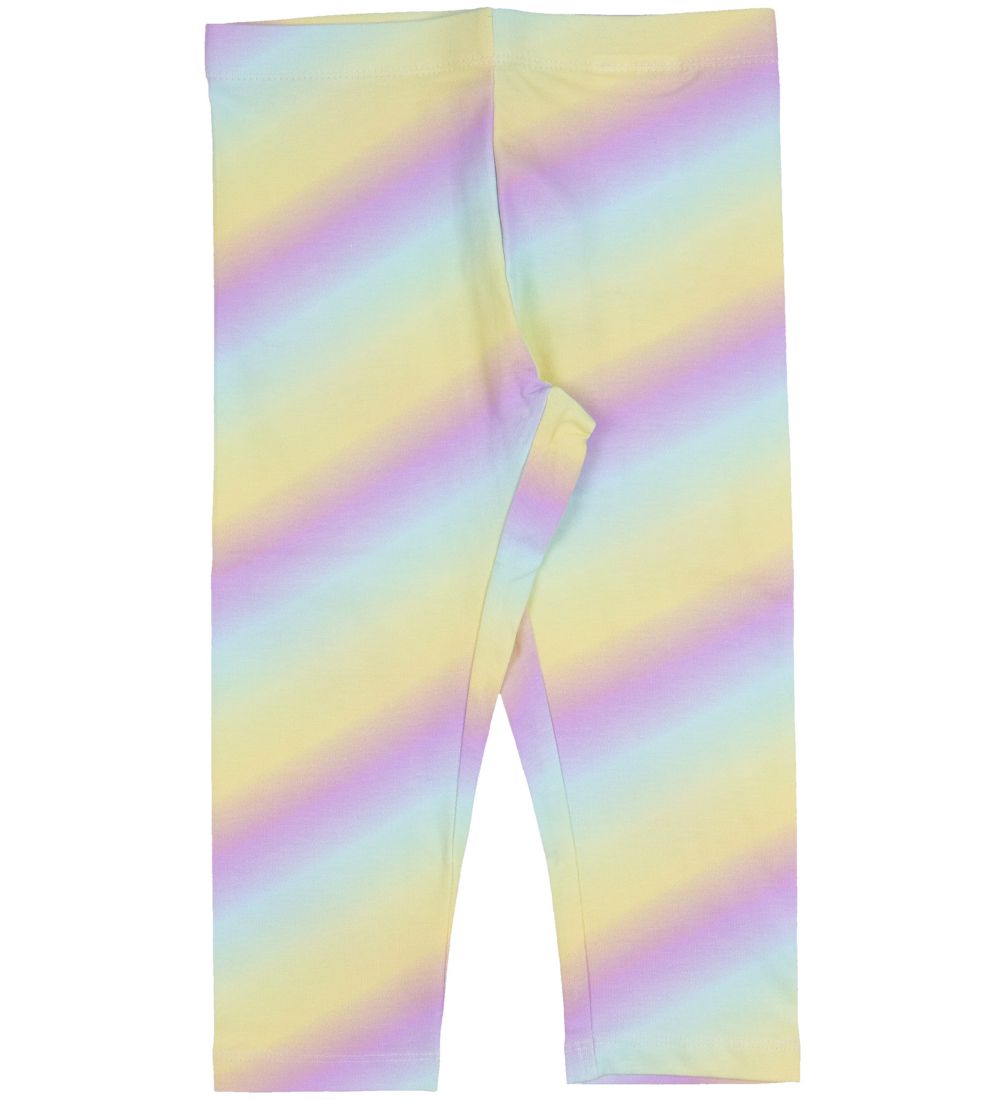 Name It Leggings - Capri - NkfVivian - White Alyssum/Rainbow