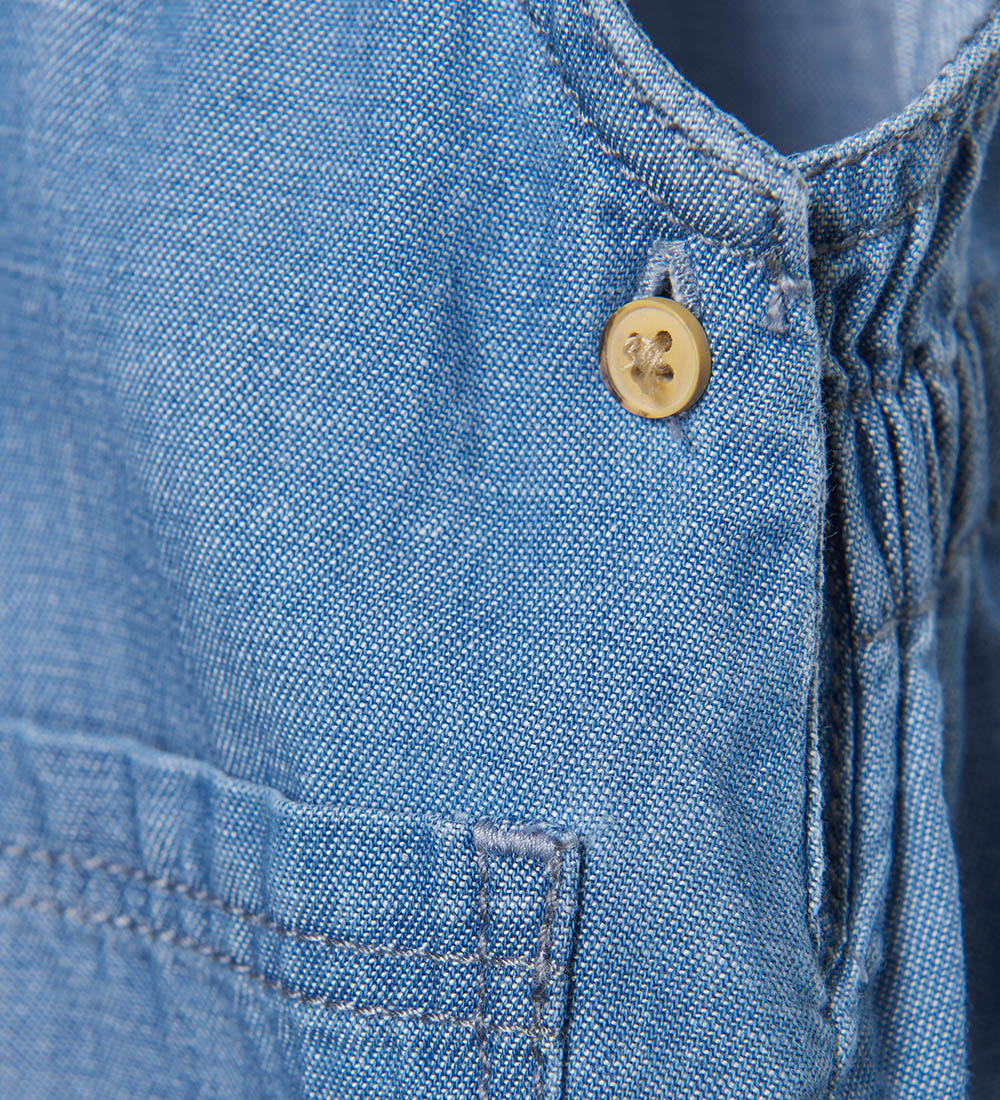 Minymo Smkbukser - Denim - Gray Mist m. Flser