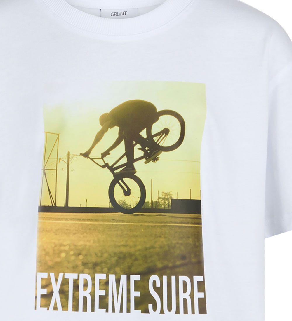 Grunt T-shirt - Bike - Hvid m. Print