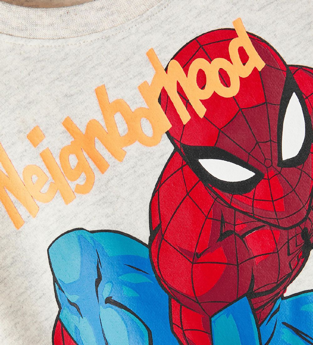Name It T-Shirt - NmmAlfi Spiderman - Light Grey Melange