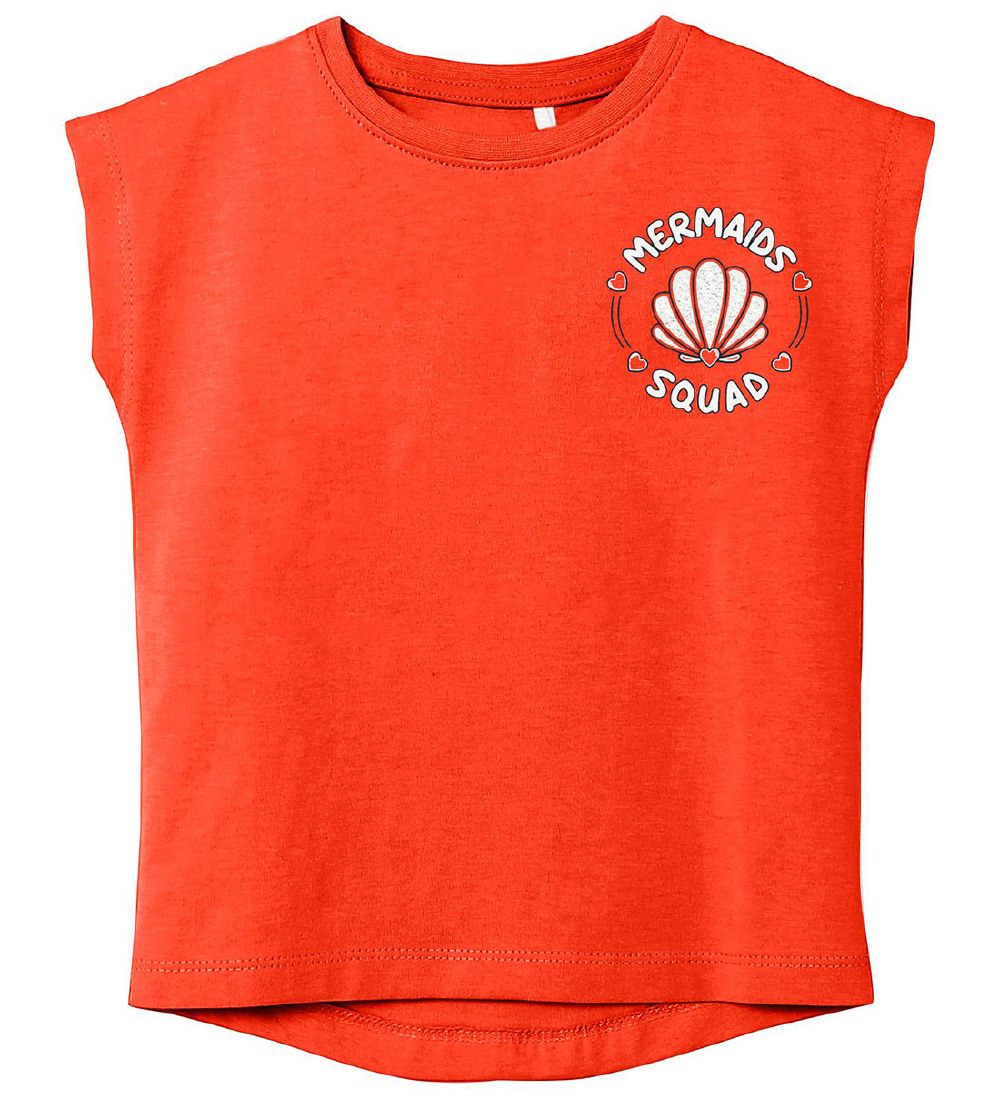 Name It T-shirt - NmfViolet - Spicy Orange m. Print