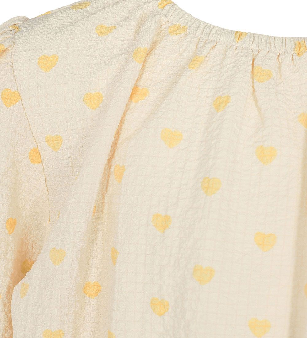 Petit by Sofie Schnoor Bluse - Antique White m. Hjerter