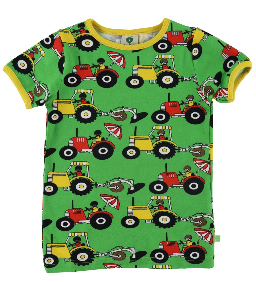 Smfolk T-shirt - Grn m. Traktorer