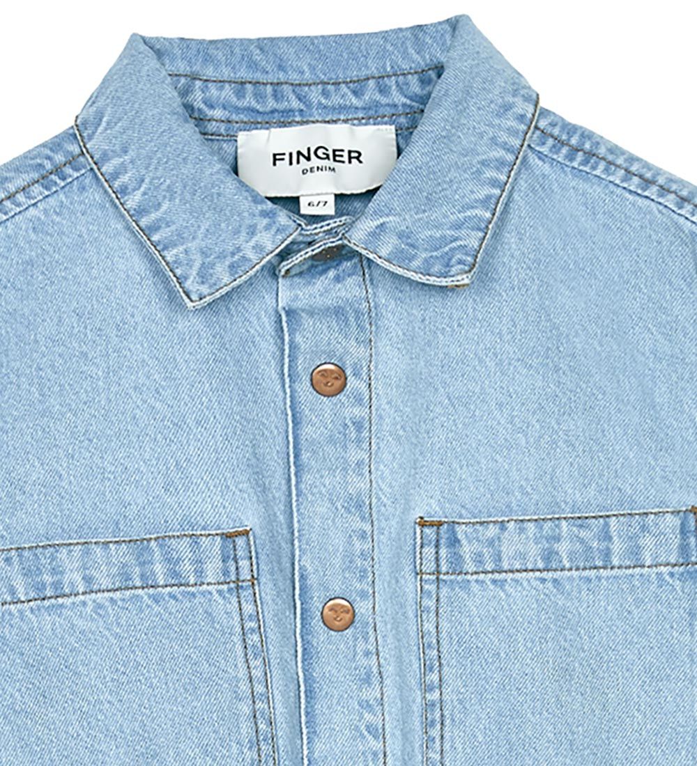 Finger In The Nose Denimskjorte - Enara - Bleached Blue