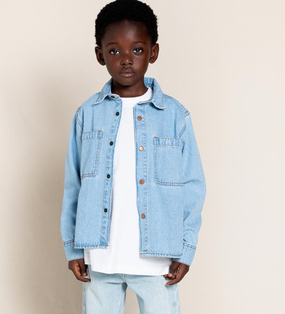 Finger In The Nose Denimskjorte - Enara - Bleached Blue