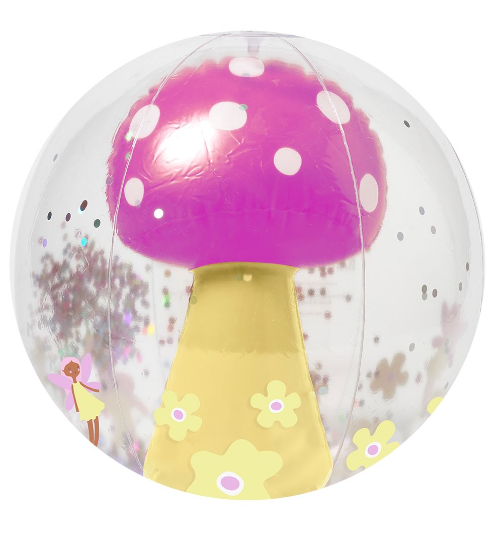 SunnyLife 3D Badebold - 35 cm - Gul/Lilla
