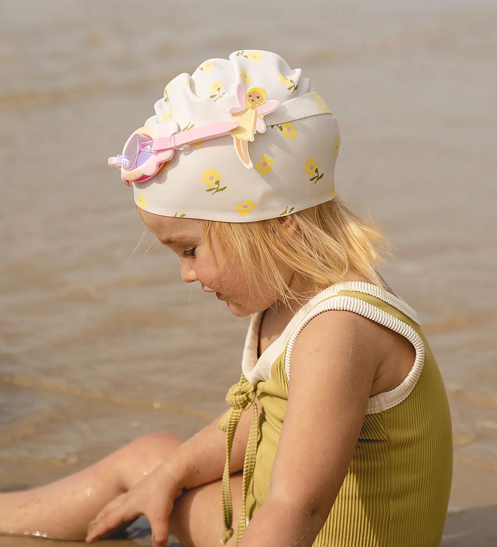 SunnyLife Badehætte - The Fairy Lemon - Hvid/Gul