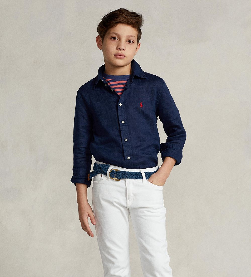 Polo Ralph Lauren Skjorte - Hør - Classics II - Navy