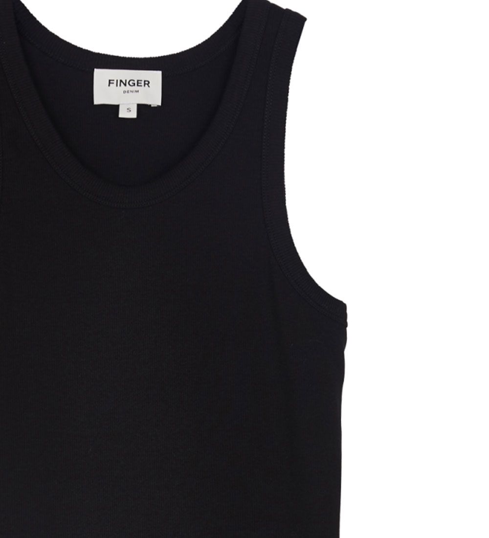 Finger In The Nose Tanktop - Rib - Sort