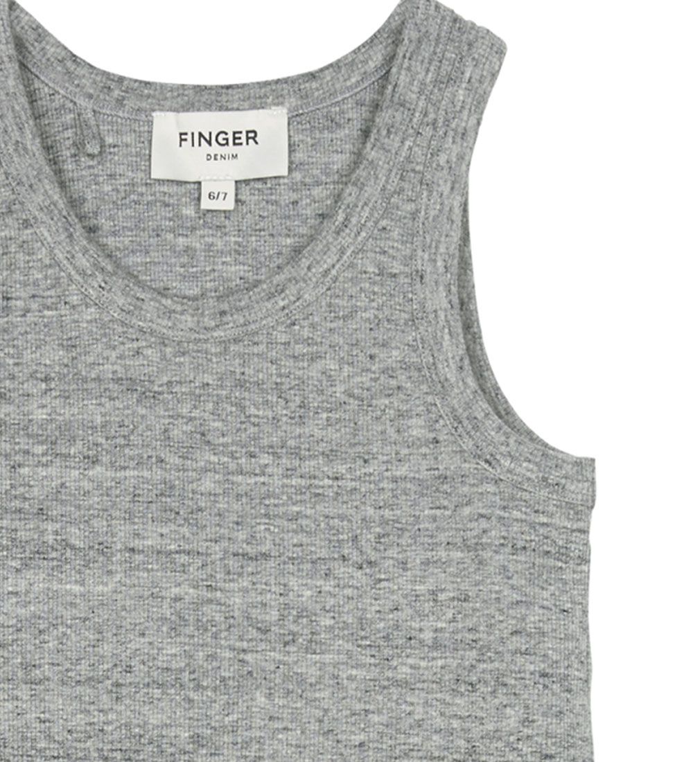 Finger In The Nose Tanktop - Rib - Gråmeleret