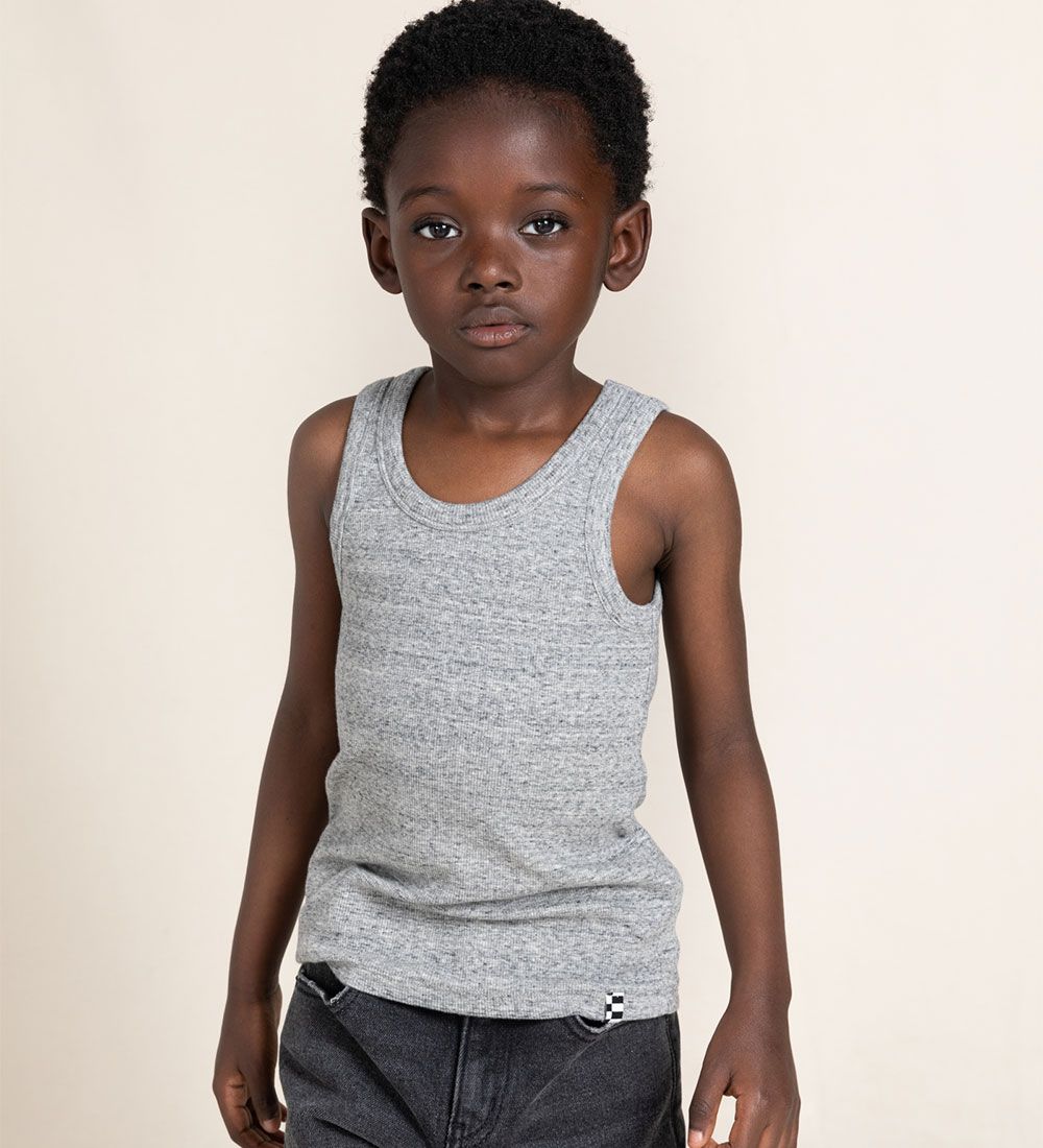 Finger In The Nose Tanktop - Rib - Gråmeleret