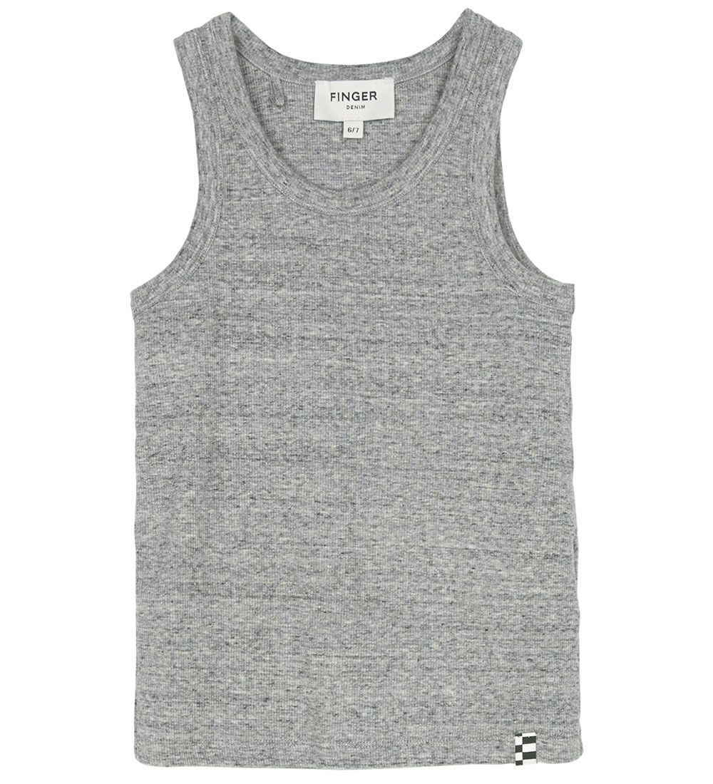 Finger In The Nose Tanktop - Rib - Gråmeleret