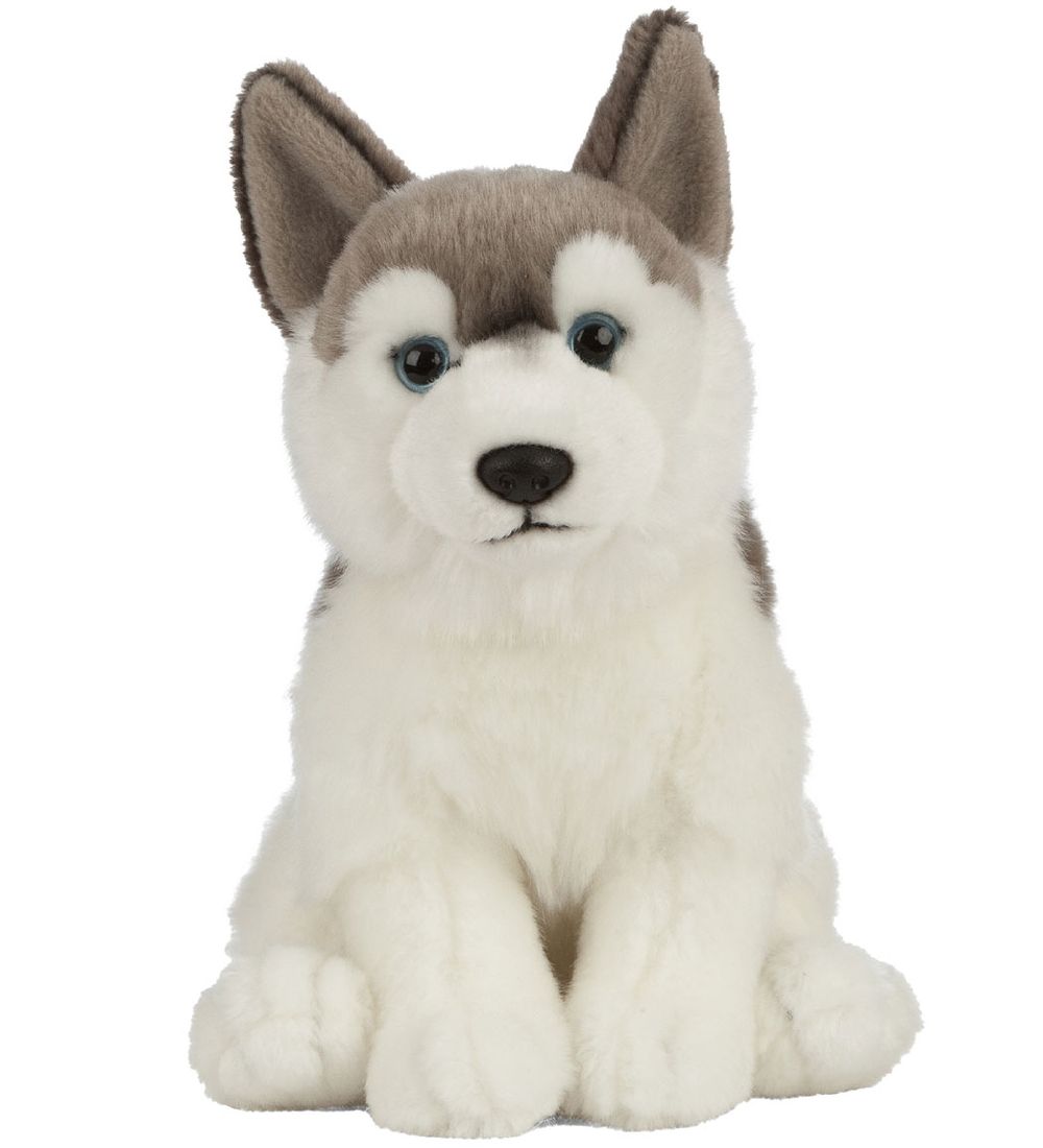 Living Nature Bamse - 24x10 cm - Husky Hund - Grå/Hvid