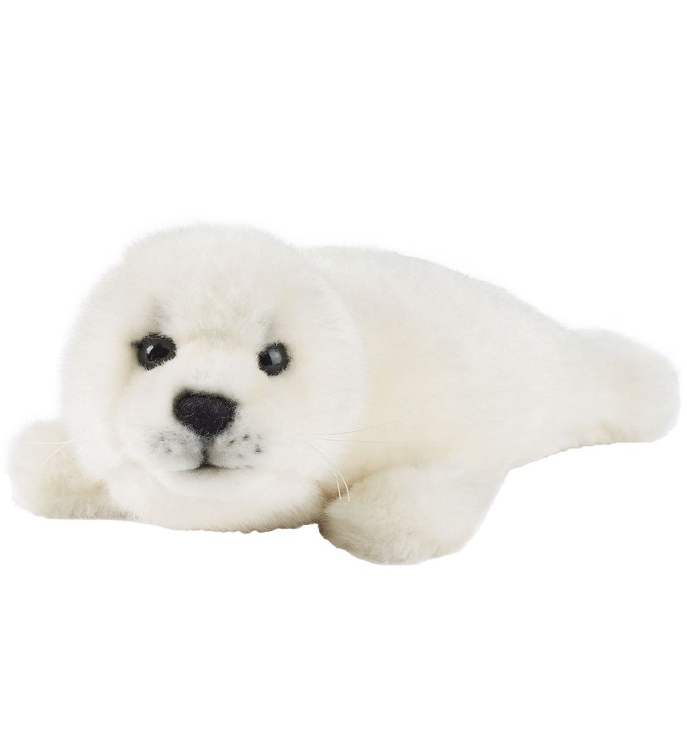 Living Nature Bamse - 20x6 cm - Sælhvalp - Off White