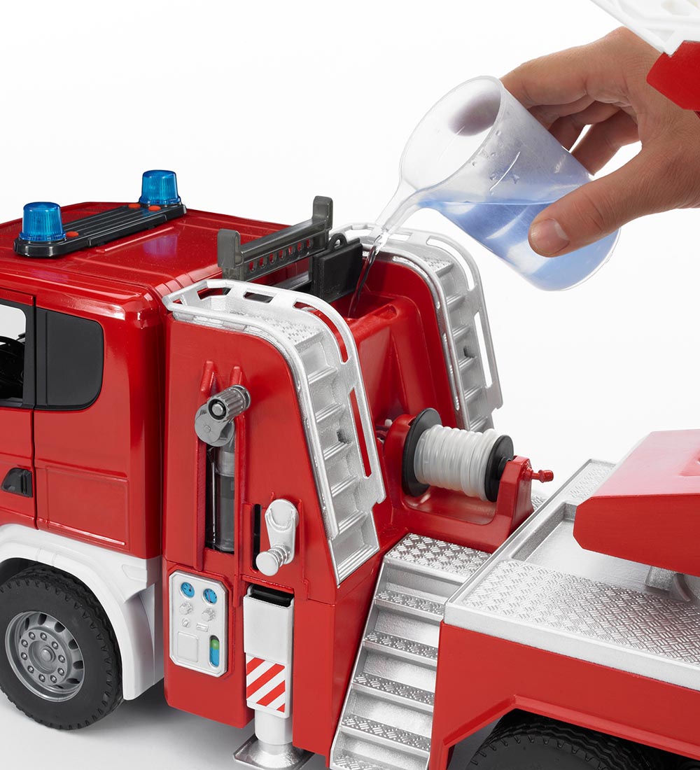 Bruder Bil - Scania R-Serie Brandbil m. Lys/Lyd - 03590