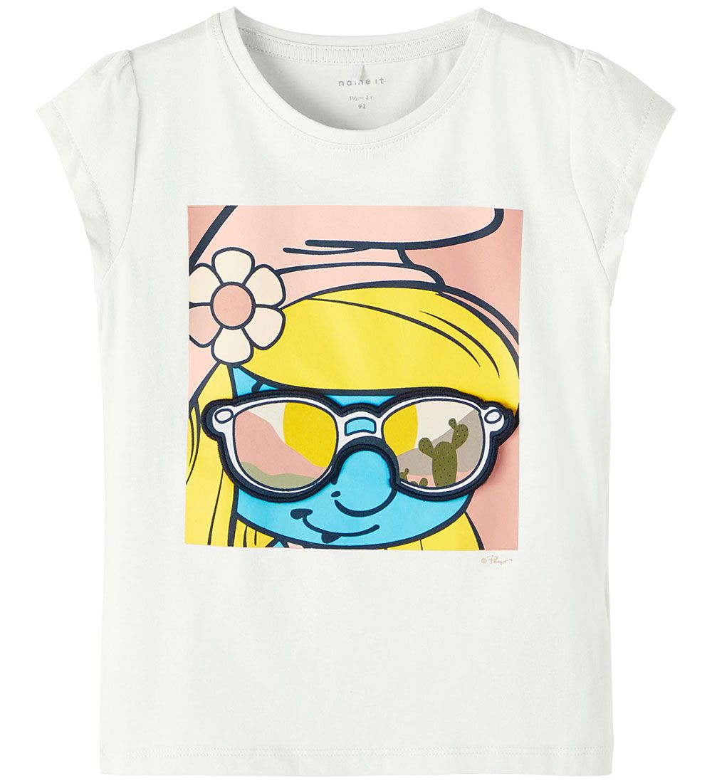 Name It T-shirt - NmfAni Smurf - Bright White