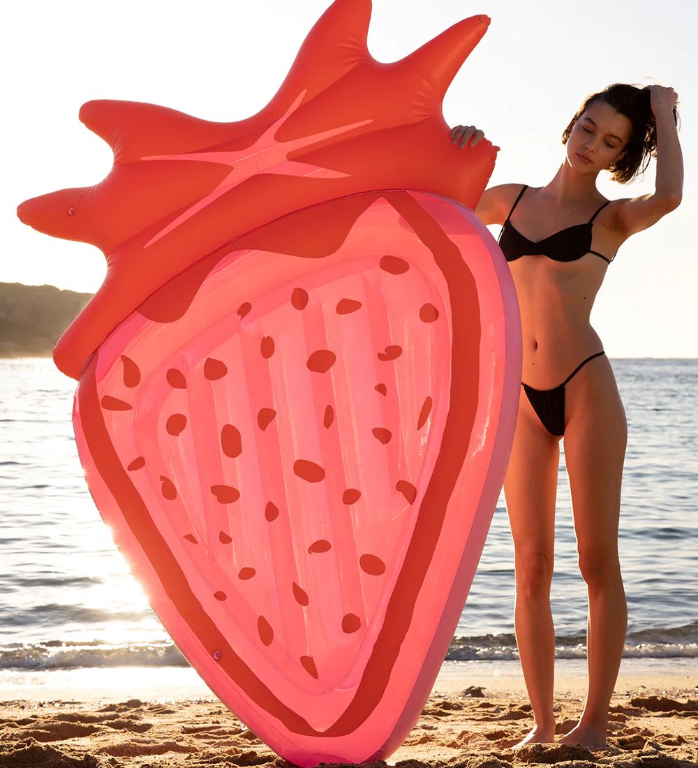SunnyLife Badedyr - 191x135 cm - Strawberry Pink