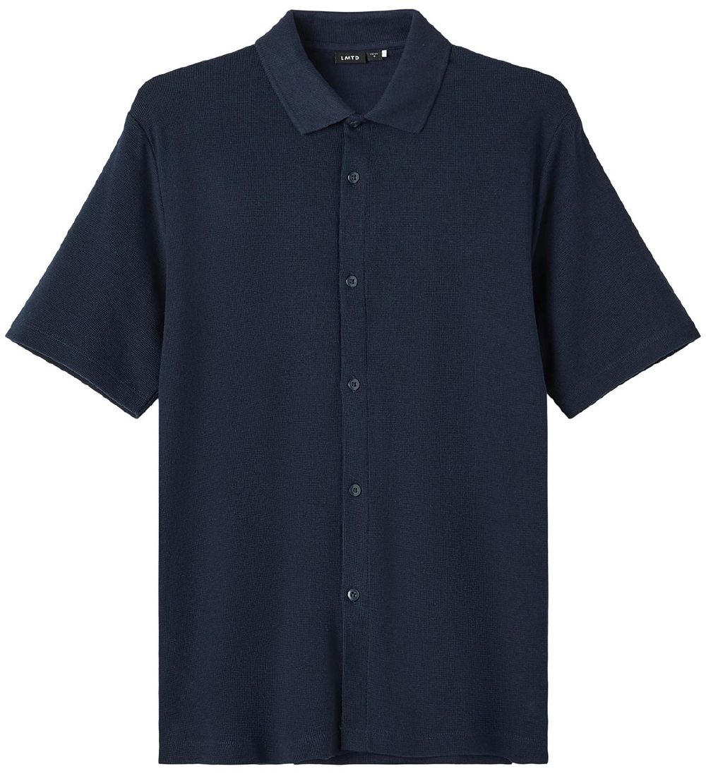 LMTD Skjorte - Piqué - NlmRest - Navy Blazer
