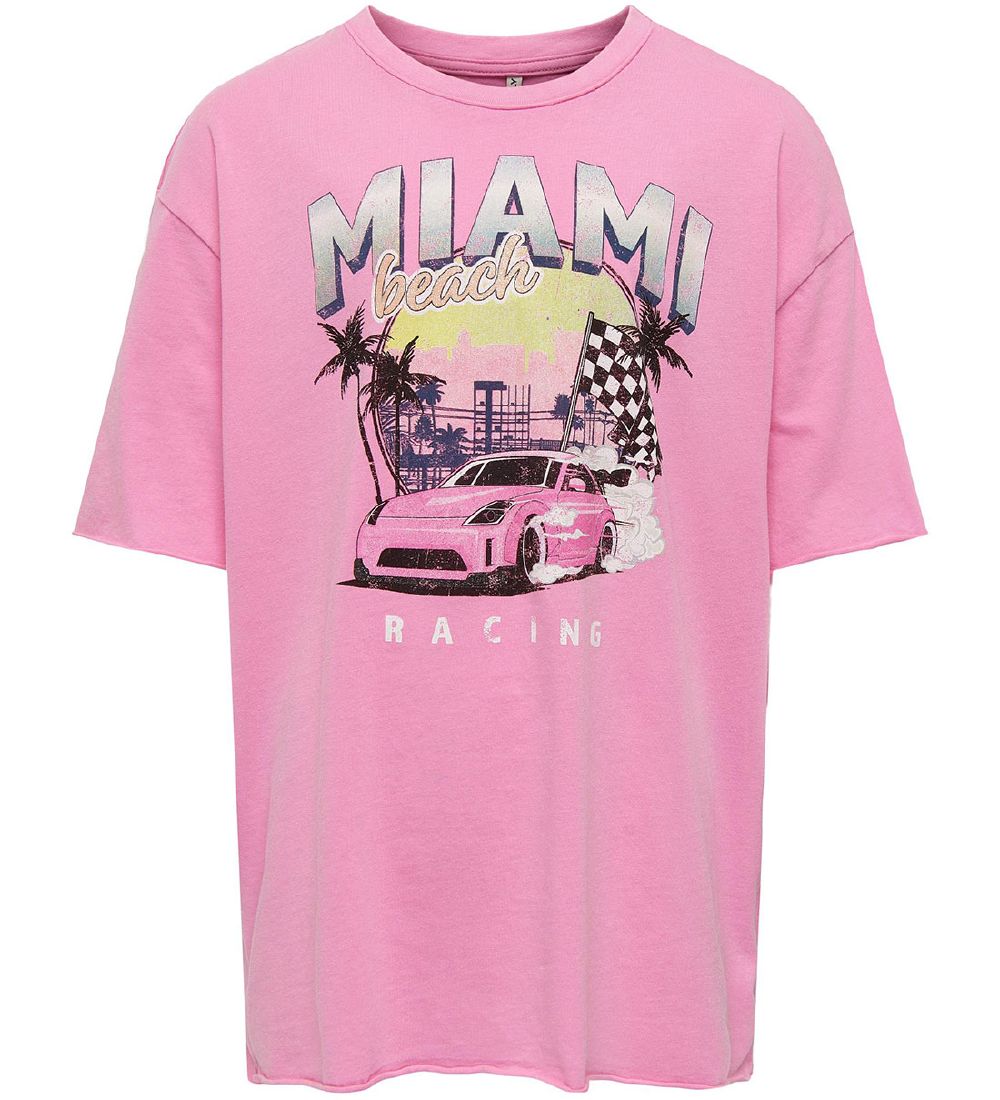 Kids Only T-shirt - KogLucy - Fuchsia Pink/Miami