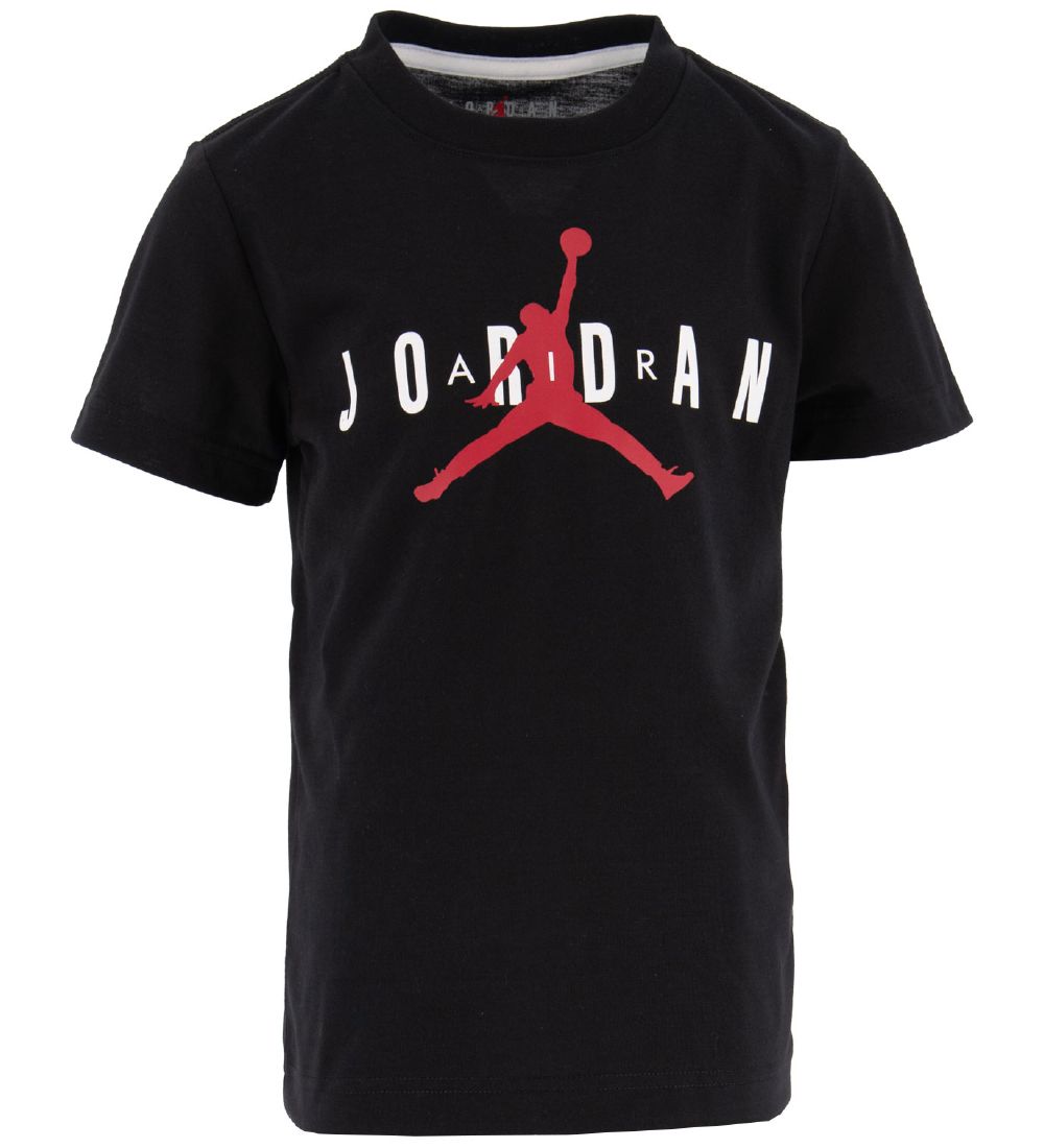 Jordan Sæt - Sweatpants/T-shirt - Sort m. Logo