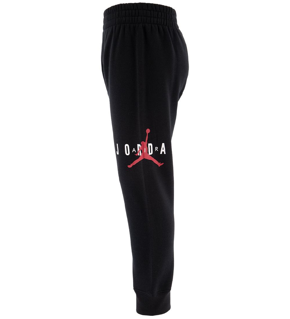 Jordan Sæt - Sweatpants/T-shirt - Sort m. Logo