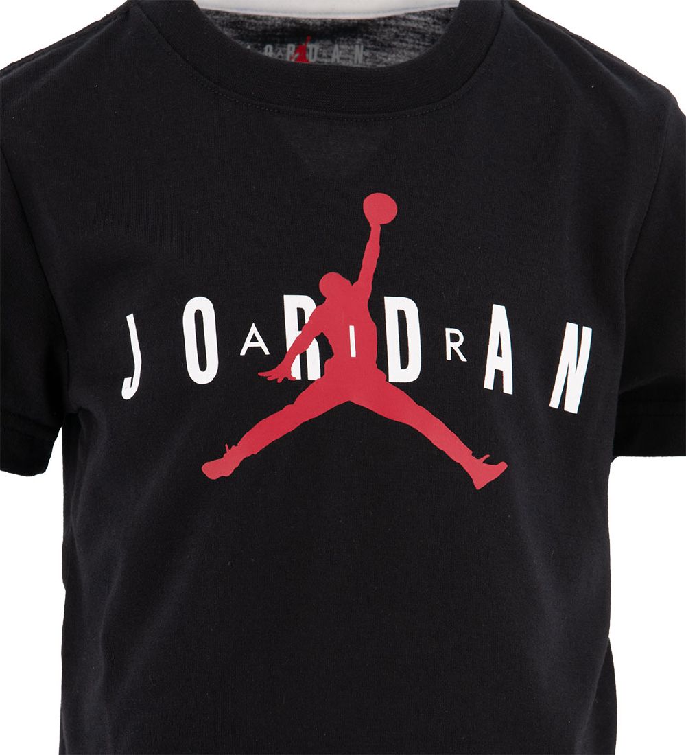 Jordan Sæt - Sweatpants/T-shirt - Sort m. Logo