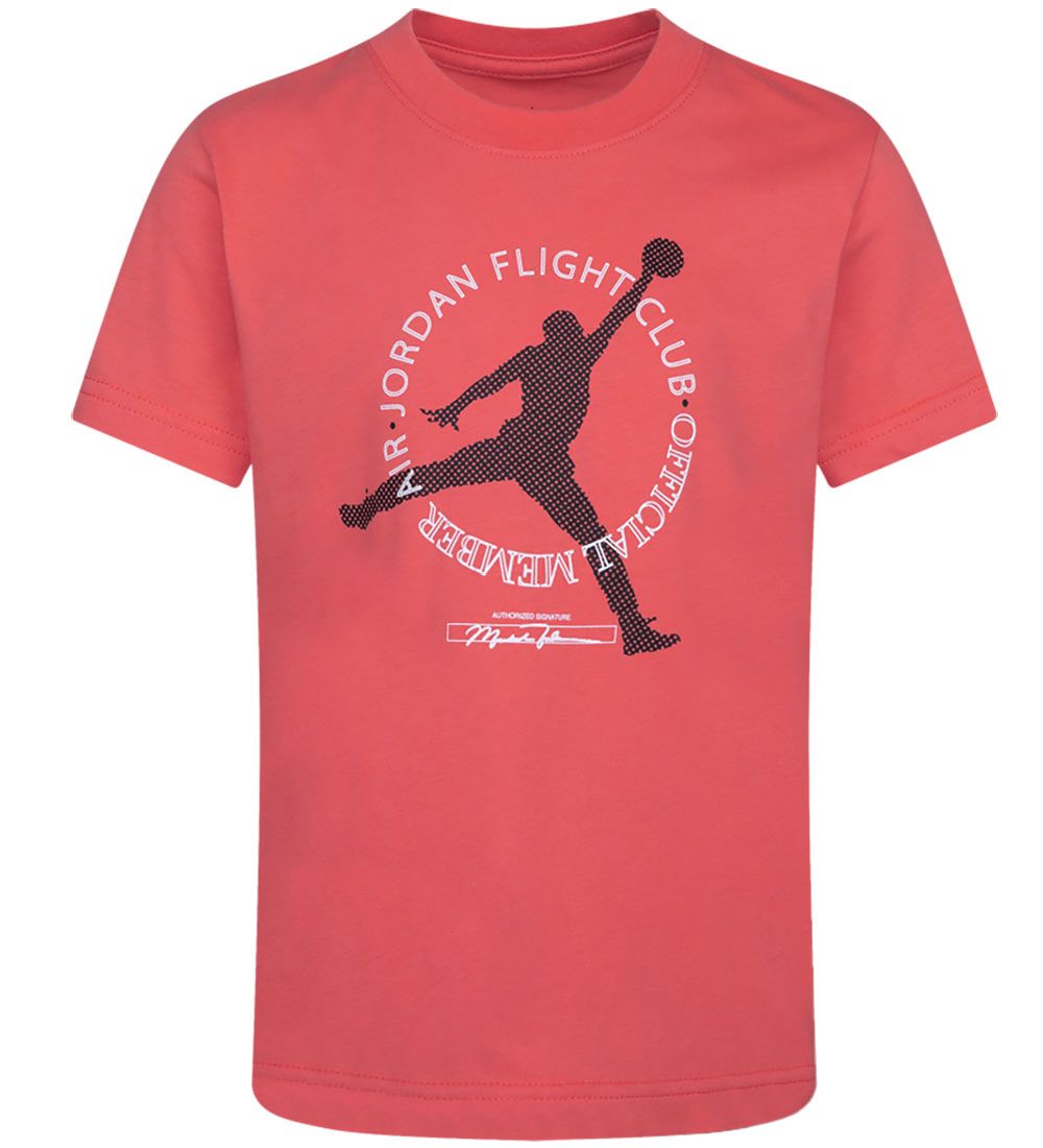 Jordan Shortssæt - Sweatshorts/T-shirt - Sort/Coral