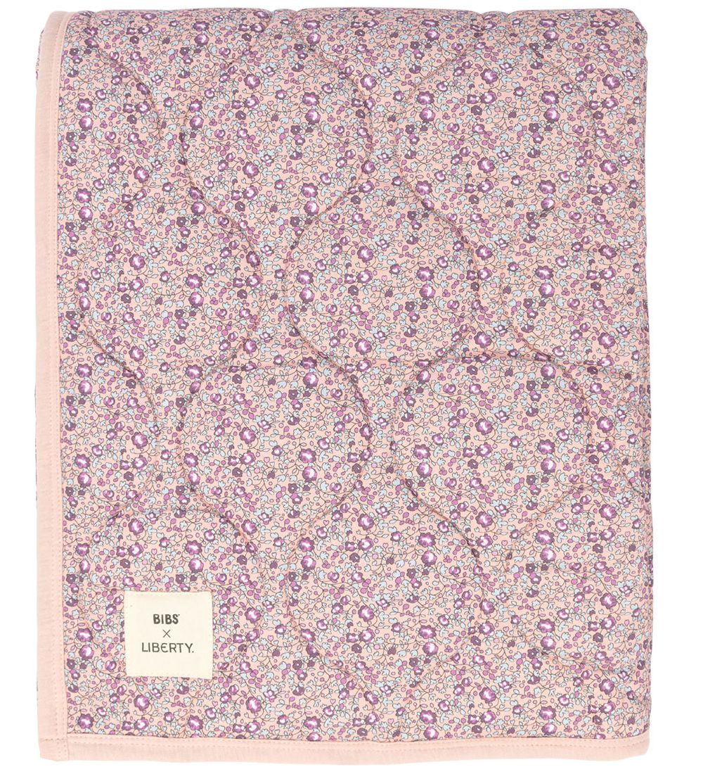 BIBS X Liberty Tæppe - Quilted - 85x110 cm. - Blomster - Blush