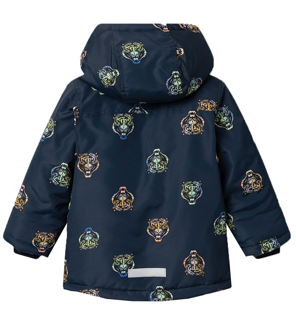 Name It Dynejakke - NmmMax - Dark Sapphire m. Print
