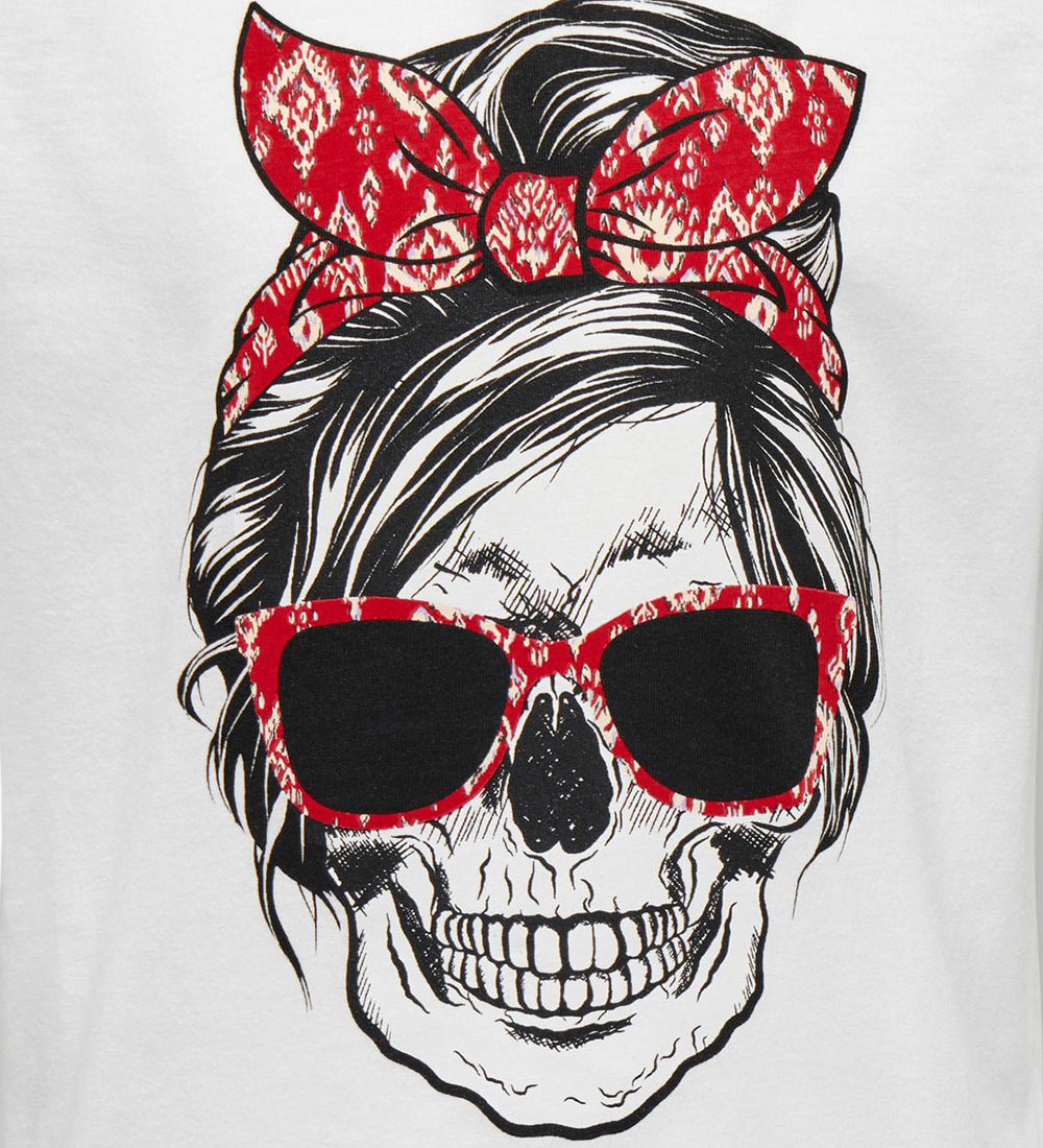 Kids Only T-shirt - KogEmma - Cloud Dancer/Skull