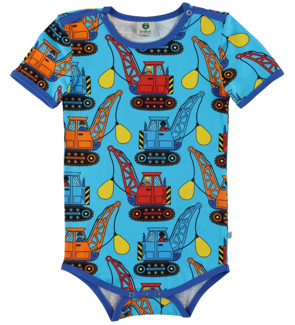Småfolk Short/Body k/æ - Blue Atoll m. Kraner