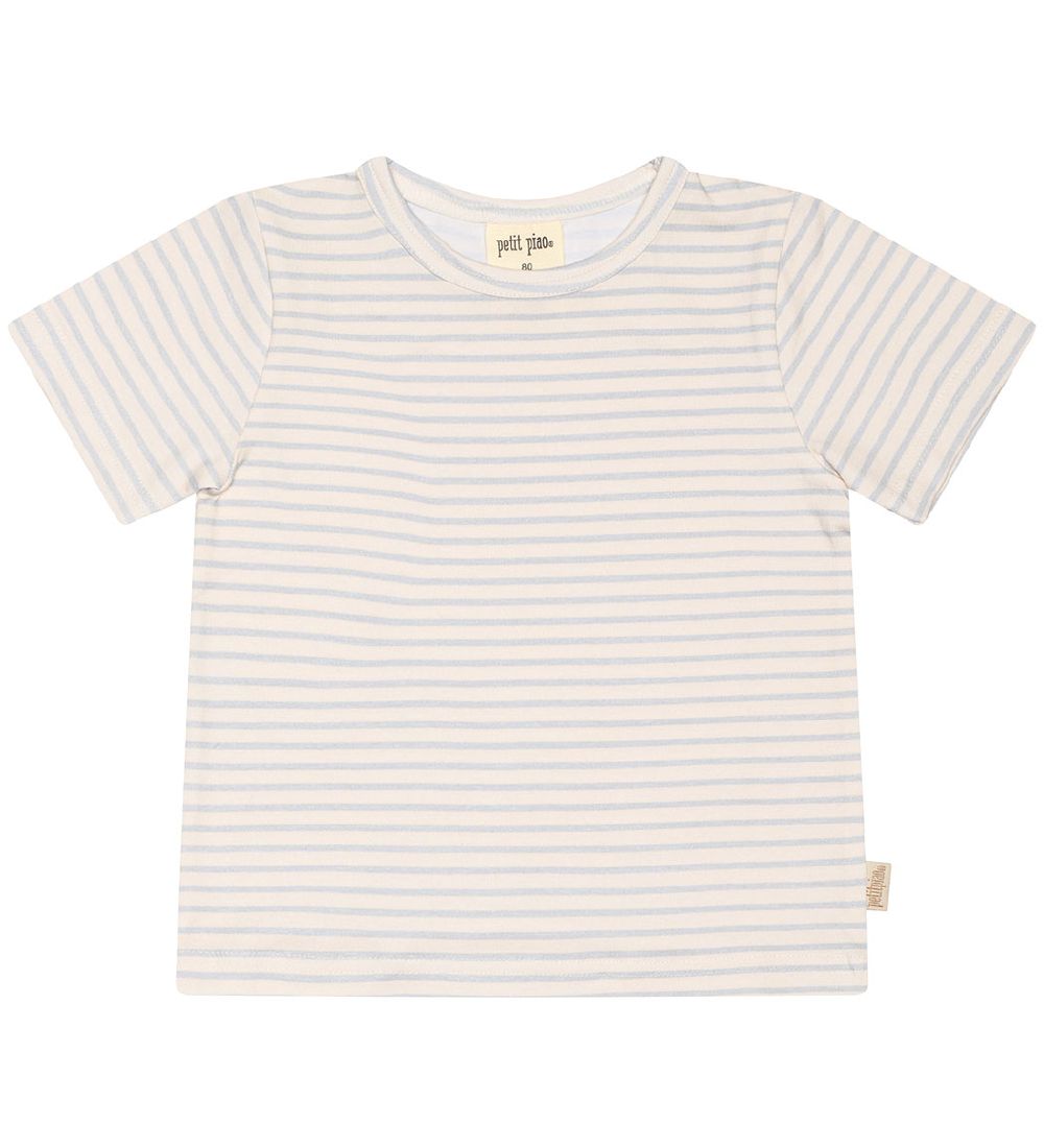 Petit Piao T-shirt - Baggy Printed - Pearl Blue/Offwhite