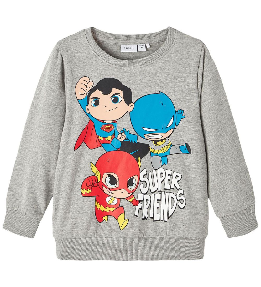 Name It Sweatshirt - NmmJak - Grmeleret m. Super Friends